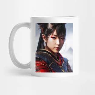 Female Samurai - Realistic Portrait Mug